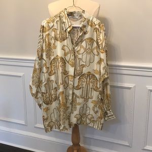 NWOT Men’s Versace collection hamsa button down OS